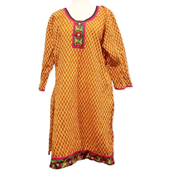 Tops - Women's Embroidered Multi Colored Kurti/Tunic